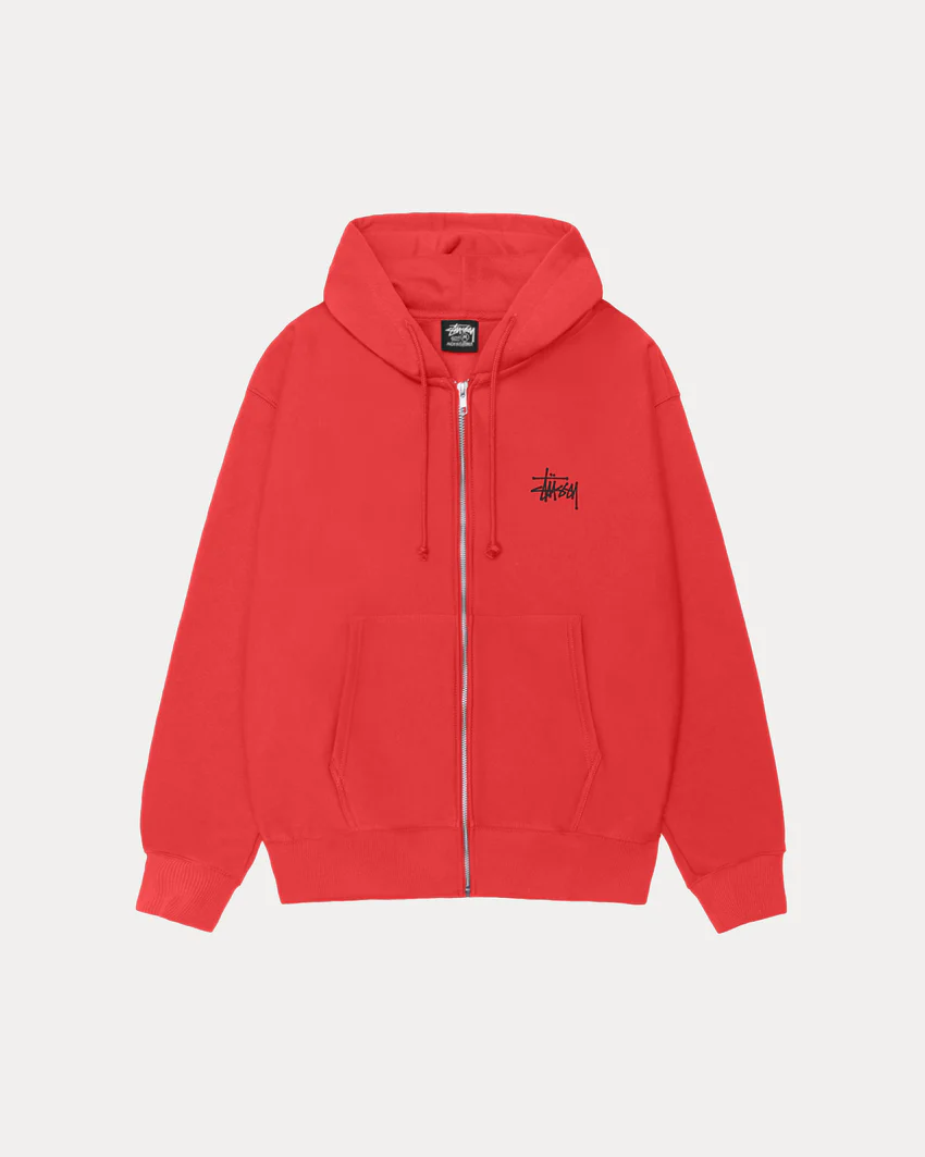 BASIC STÜSSY ZIP HOODIE