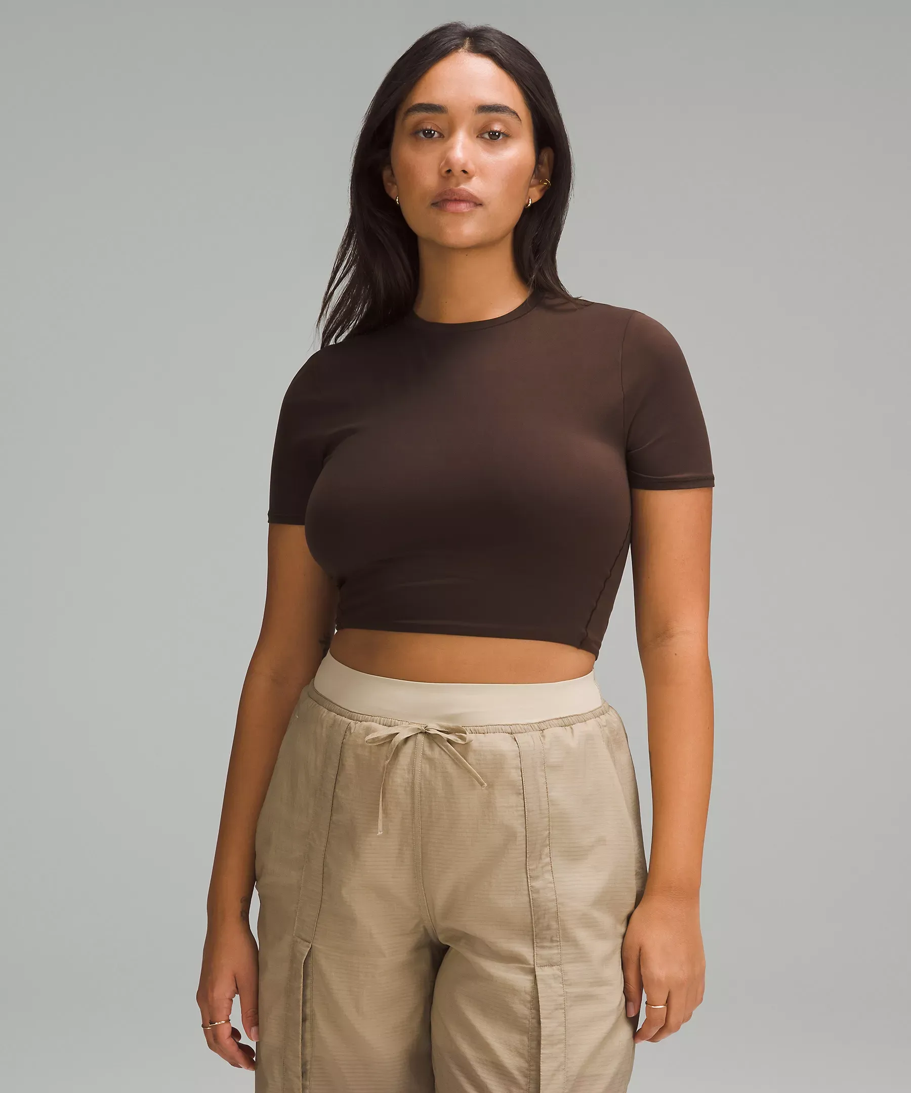 lululemon Wundermost Ultra-Soft Nulu Crewneck Cropped T-Shirt