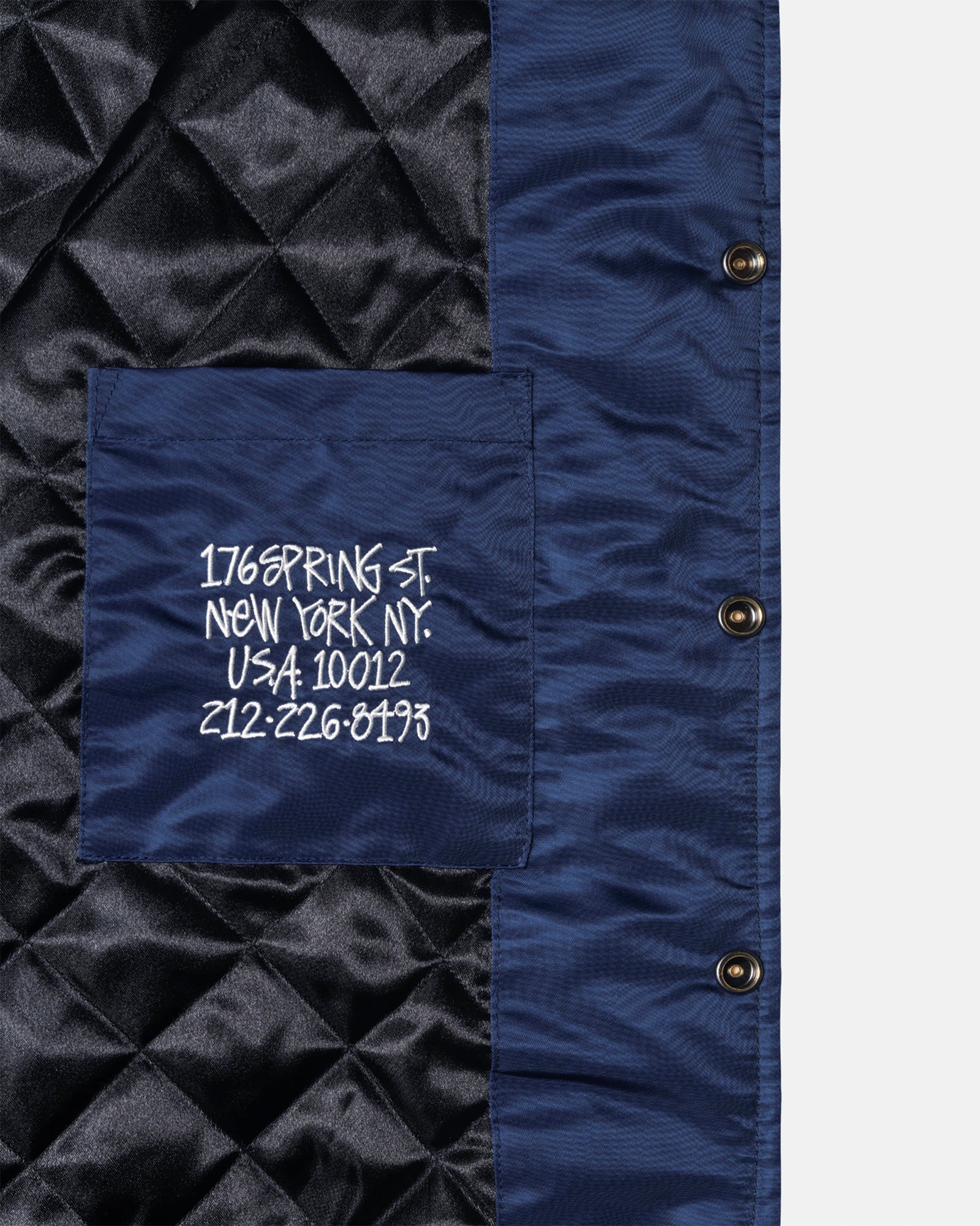 NY CHAPTER SATIN VARSITY JACKET