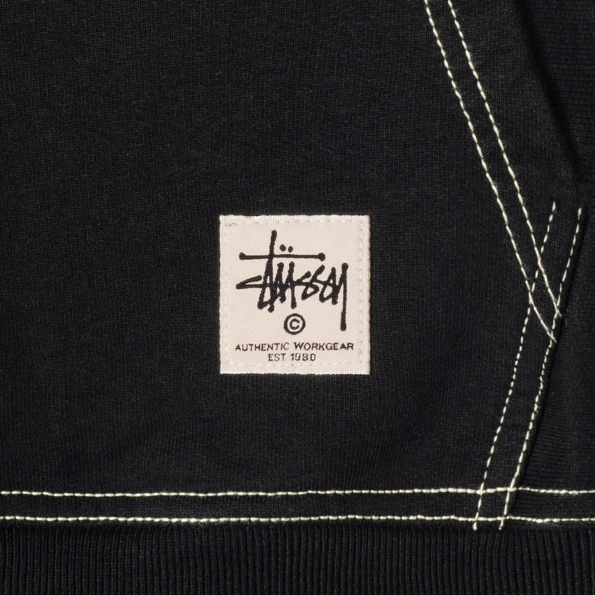 CONTRAST STITCH LABEL HOODIE
