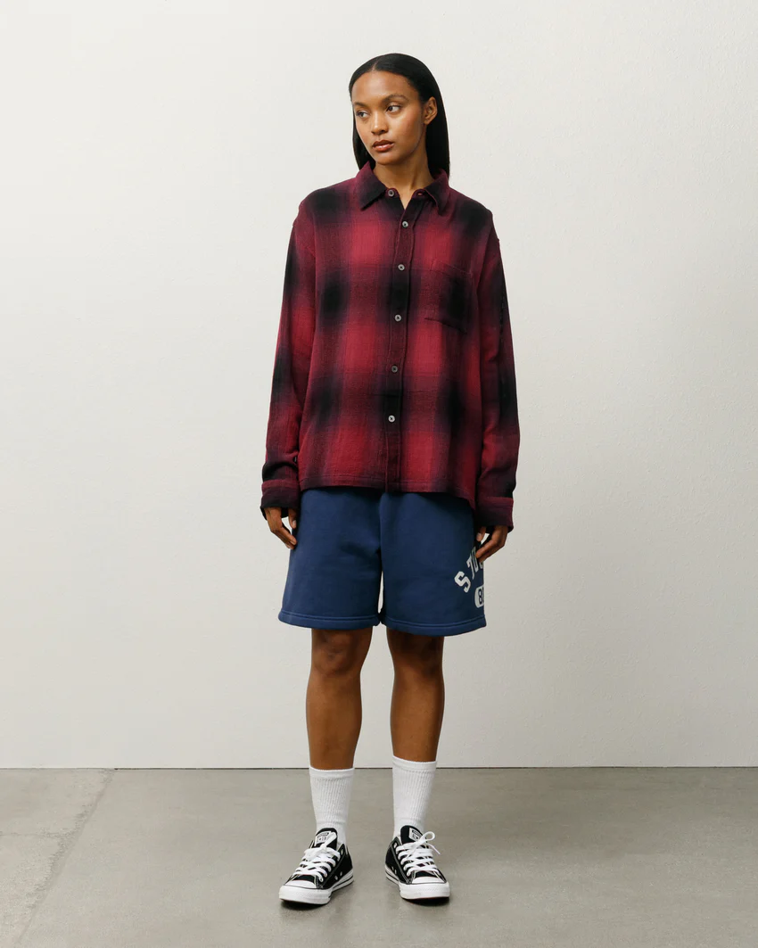 LOOSE WEAVE PLAID SHIRT