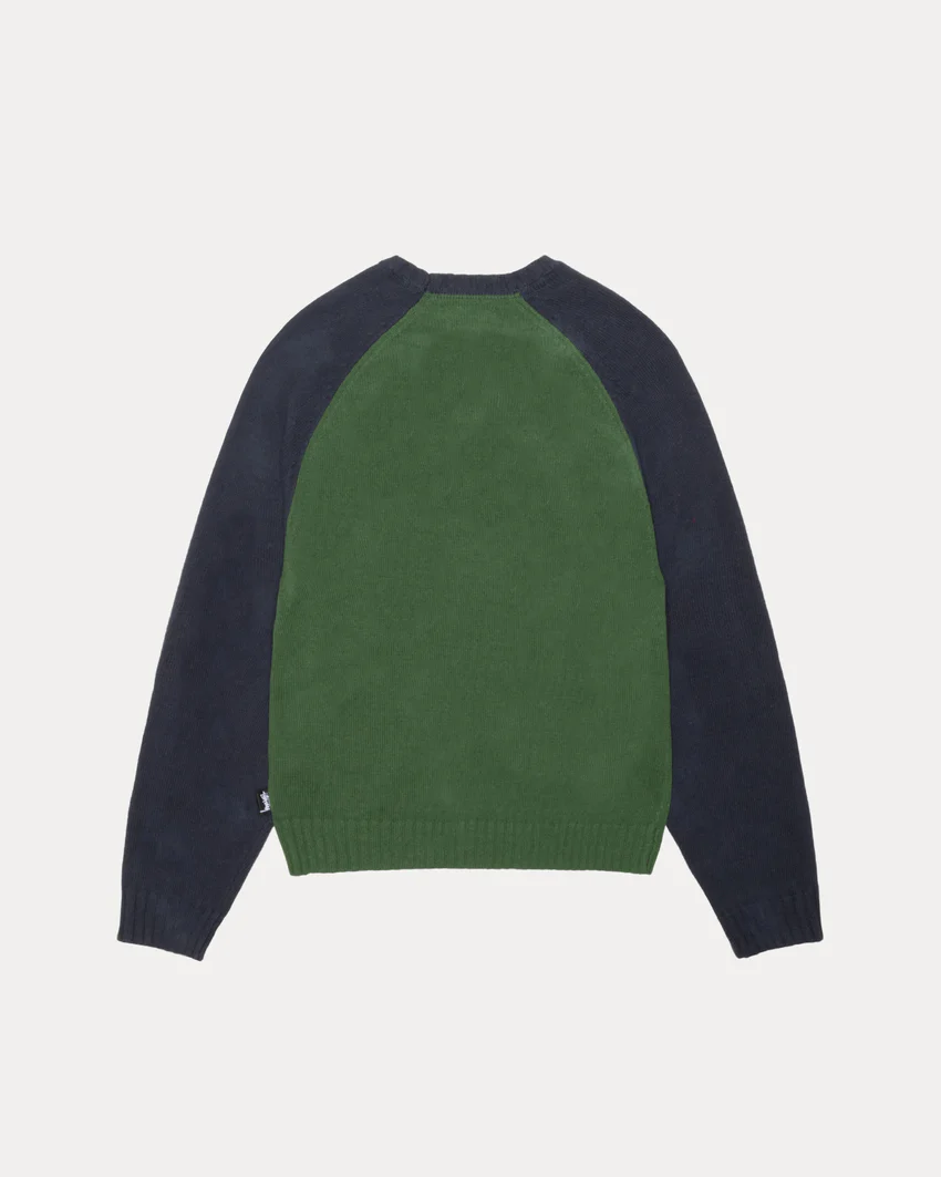 COLORBLOCKED RAGLAN KNIT CREW