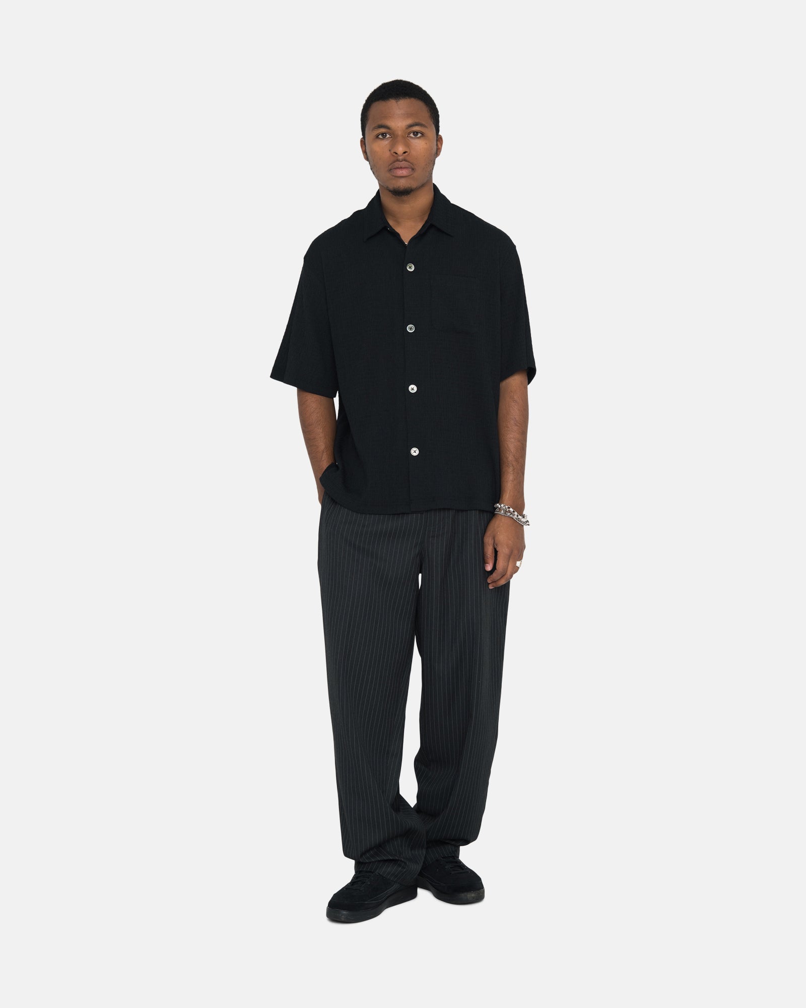 WRINKLY GINGHAM SS SHIRT