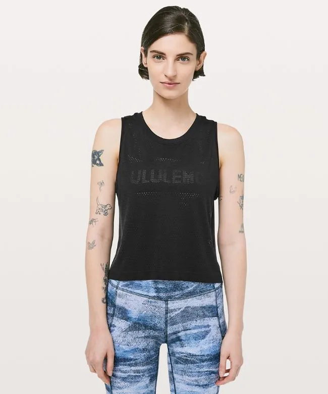 lululemon Breeze By Muscle Crop Tank Top logo