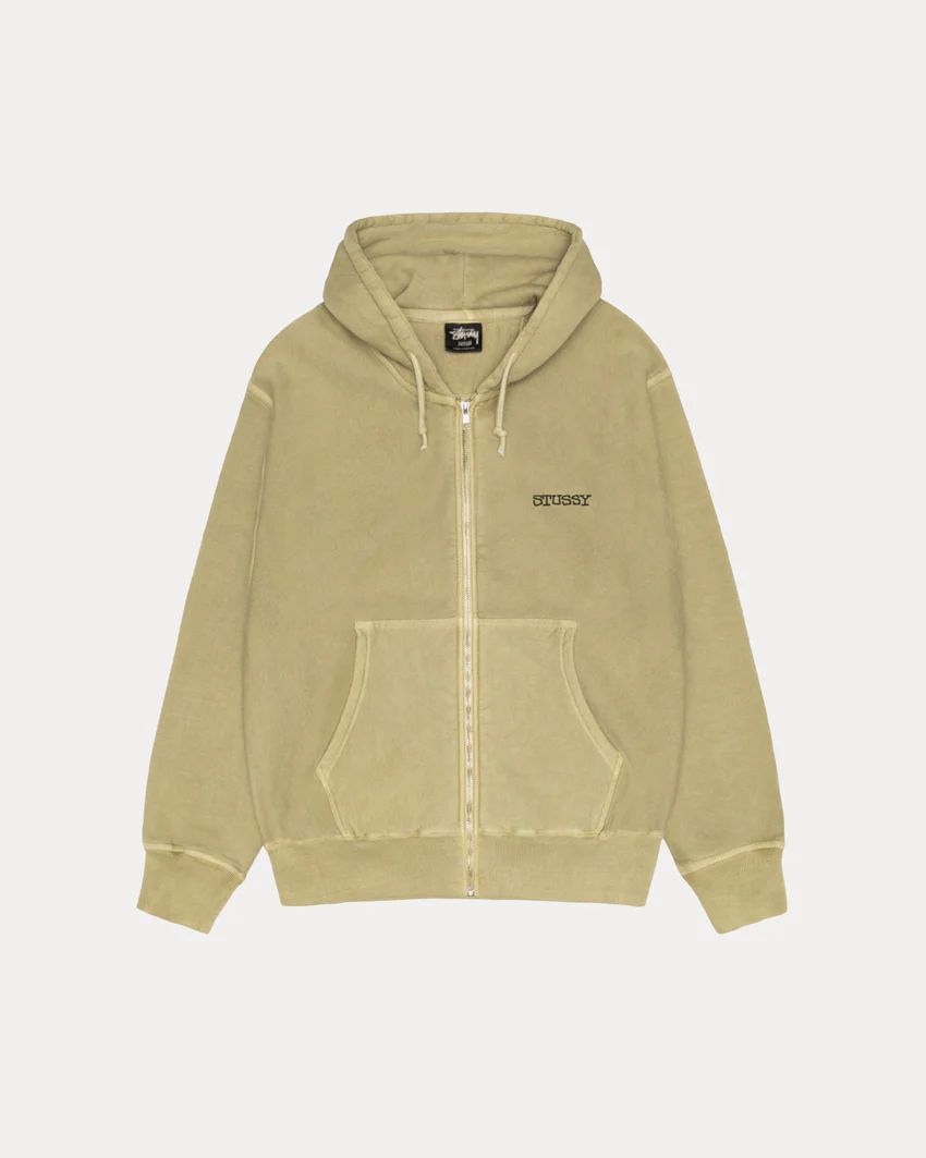 JUMBO ZIP HOODIE PIGMENT DYED