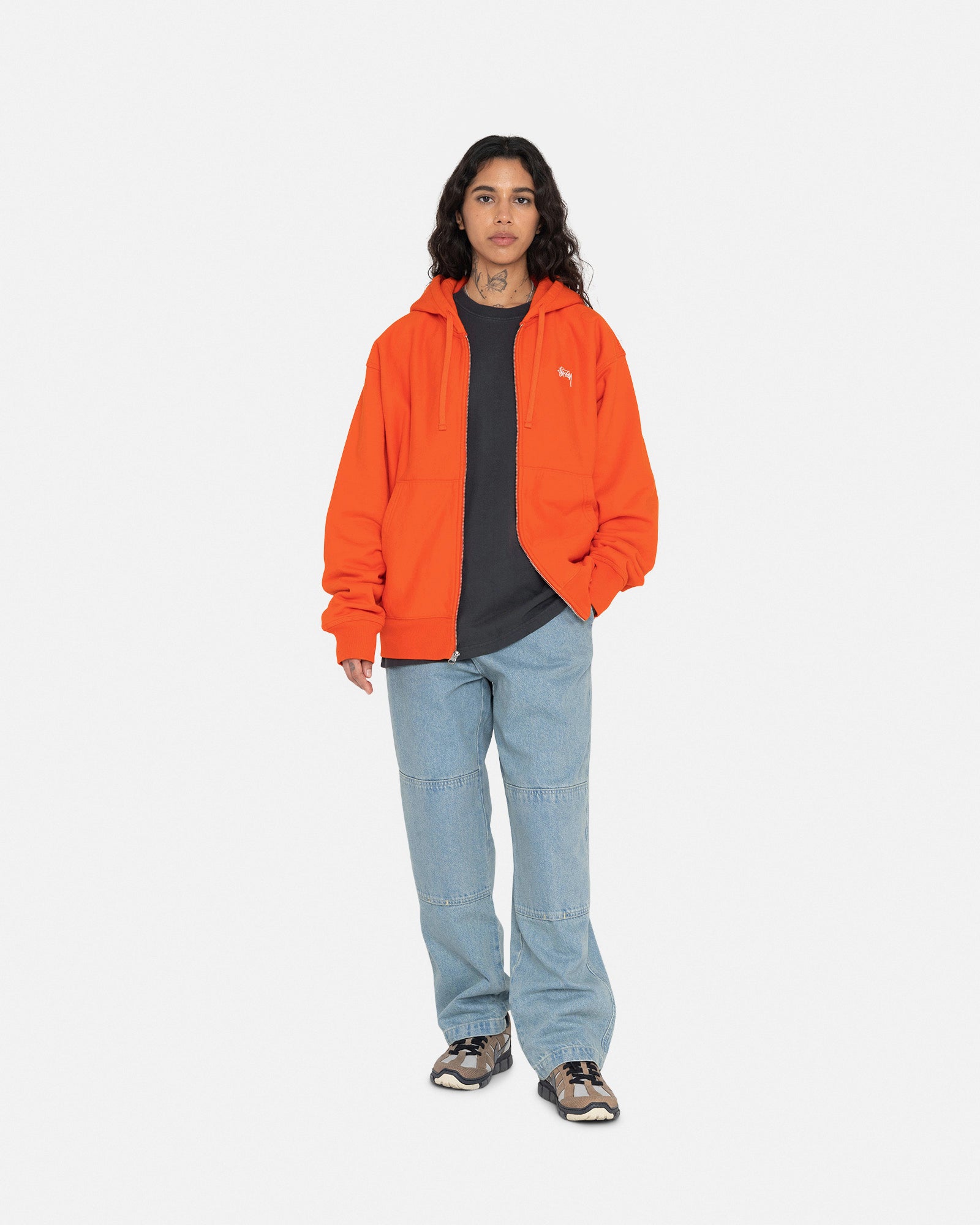 STOCK LOGO ZIP HOODIE