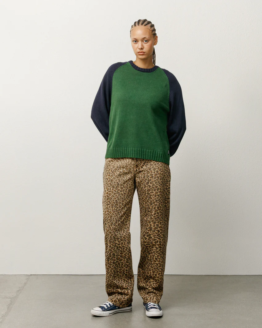 COLORBLOCKED RAGLAN KNIT CREW