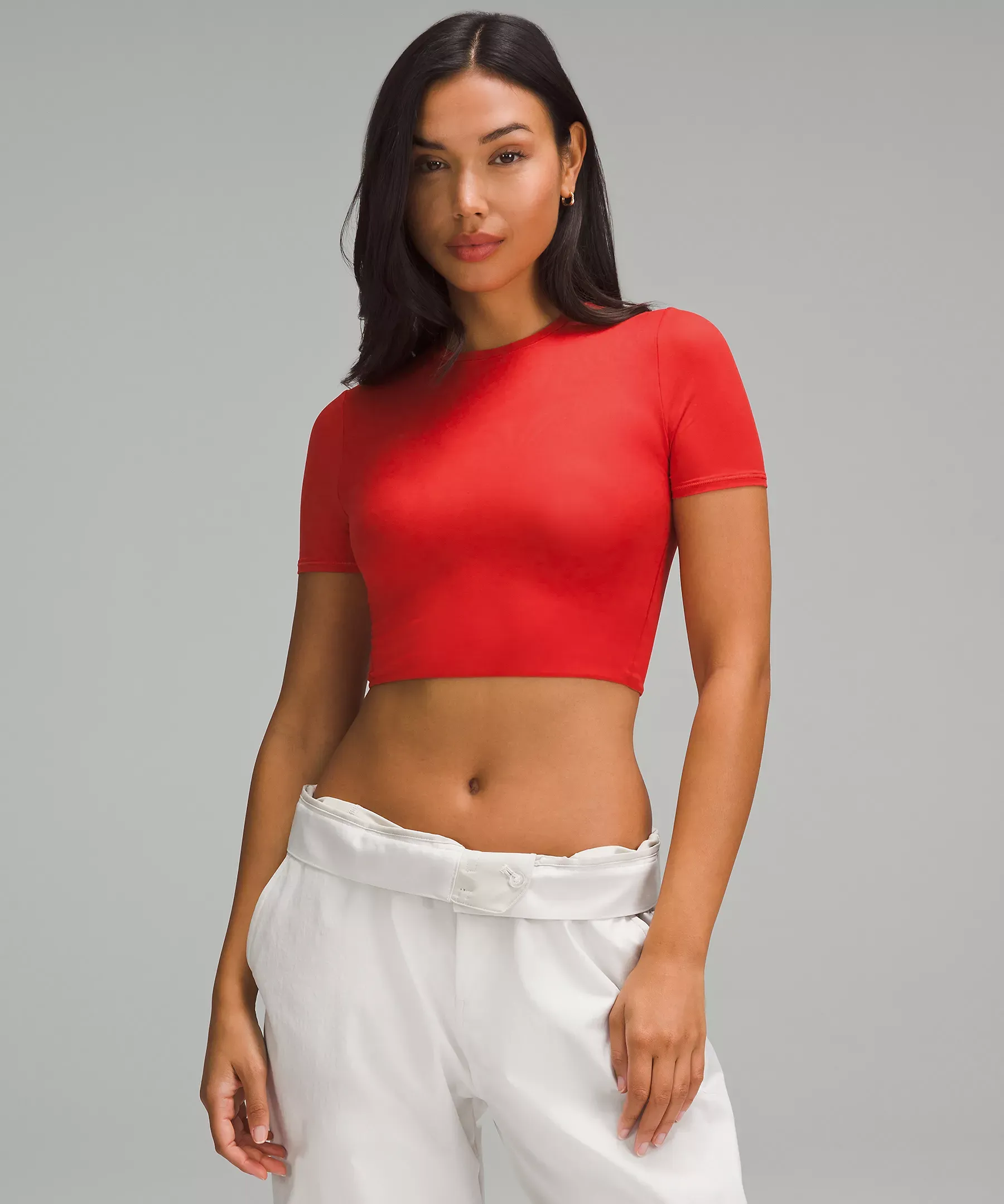 lululemon Wundermost Ultra-Soft Nulu Crewneck Cropped T-Shirt