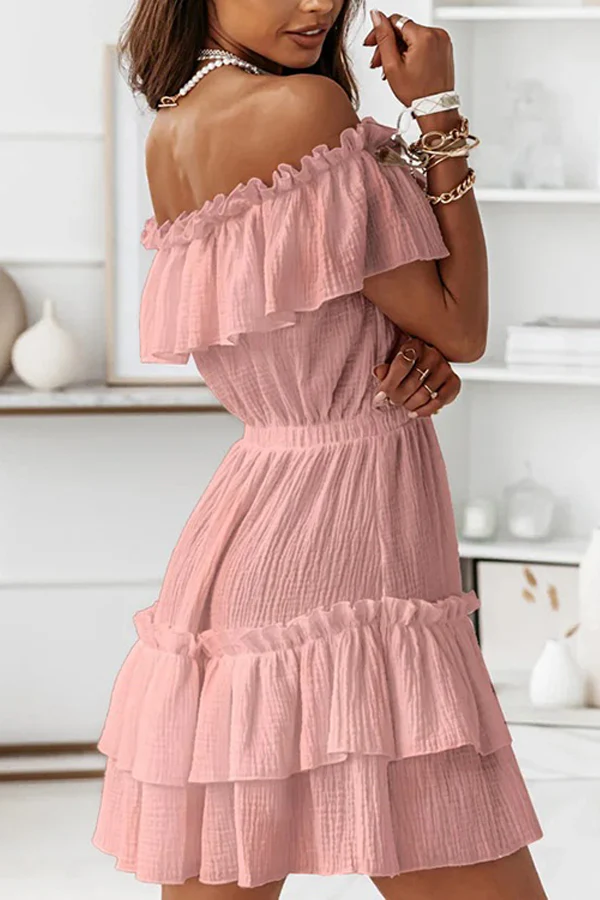 Off Shoulder Swing Mini Dress