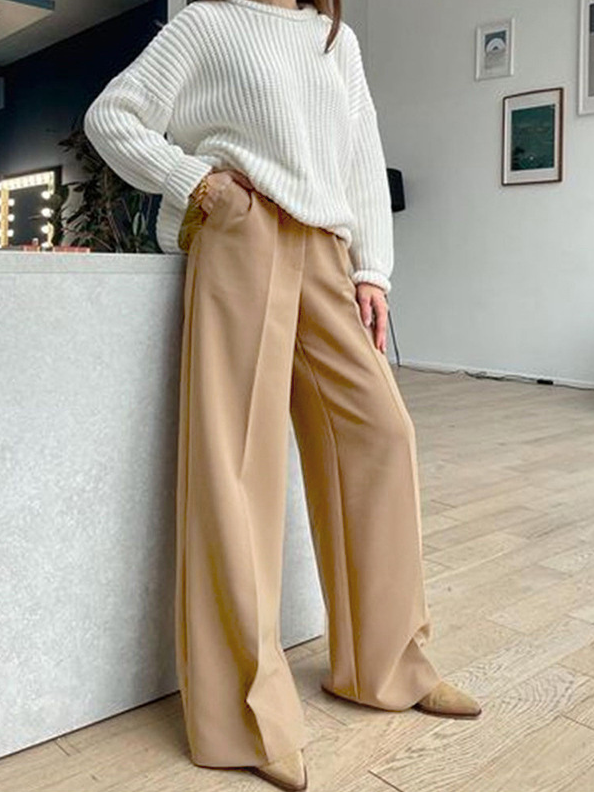Loose Casual Plain Pants
