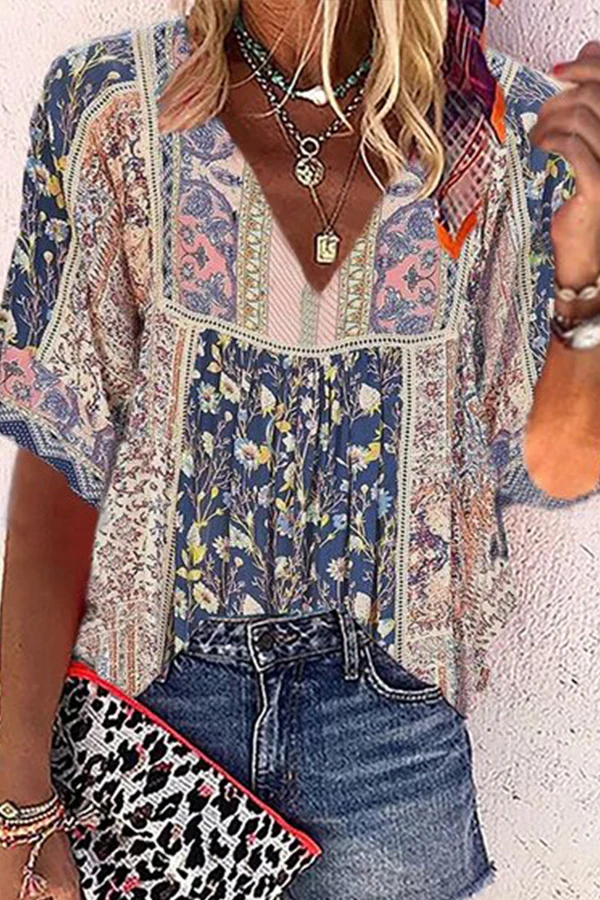 Plus size Boho Casual Shirts & Tops