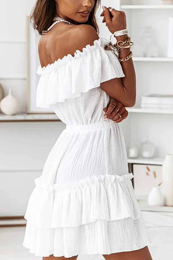 Off Shoulder Swing Mini Dress