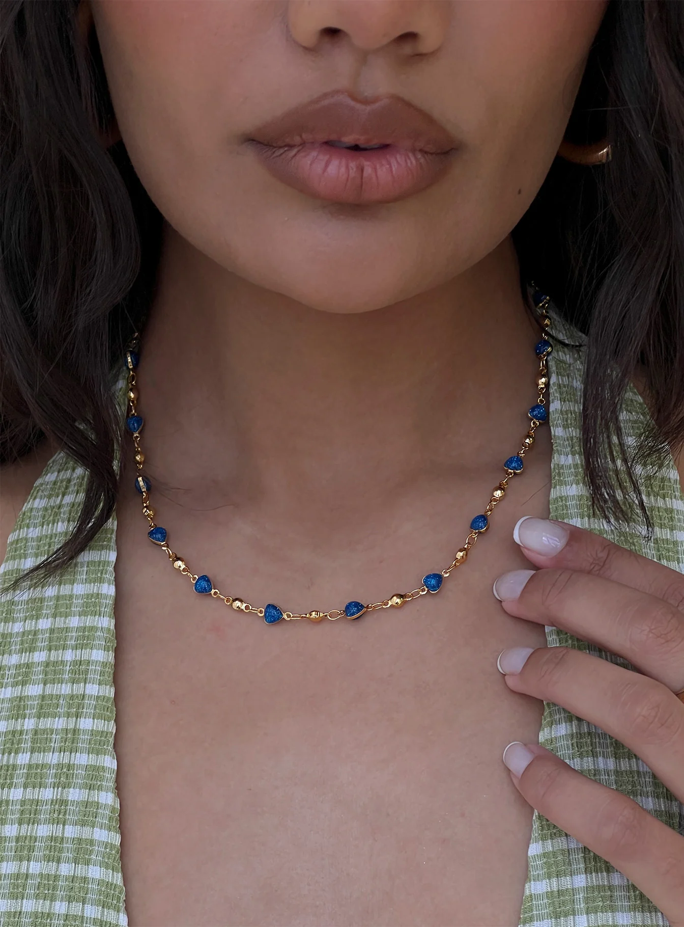 Gemstone Necklace Gold