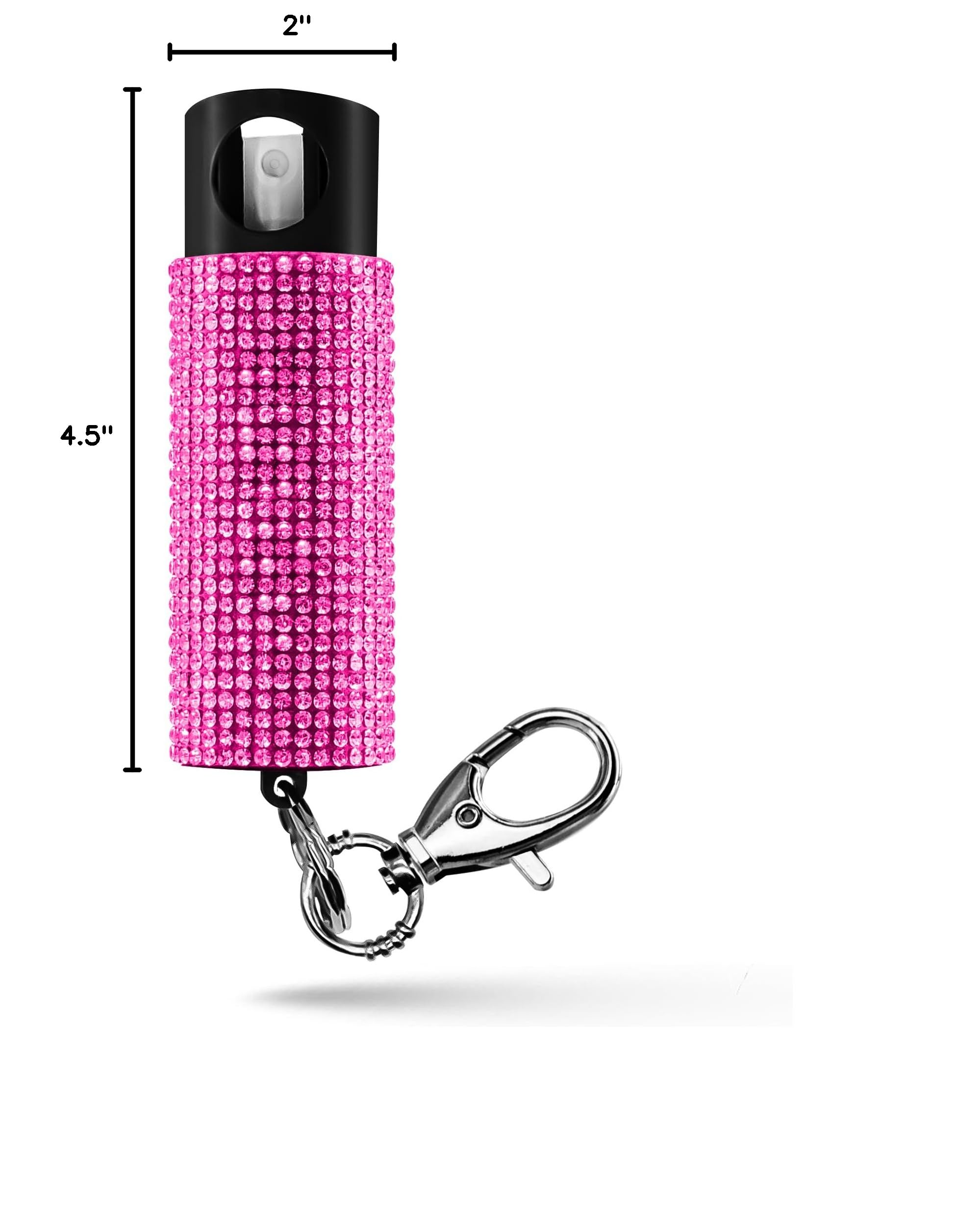 Pepper Spray Keychain, Self Defense Spray with Safety Twist Top, Mini and Easy Carry, Lightweight and Fashionable, Maximum Police Strength OC Spray, 16 Feet Range, 0.5 fl oz