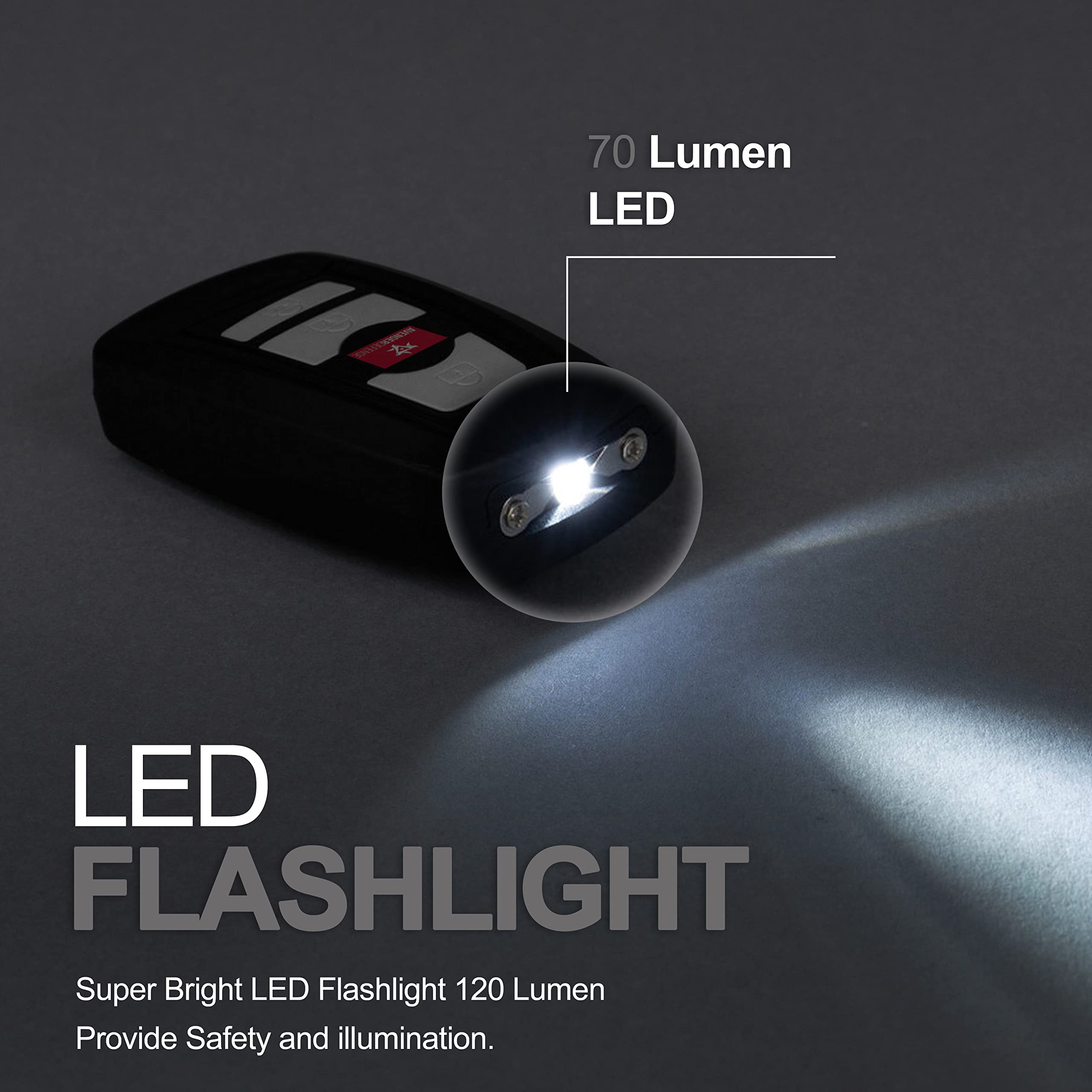 3 in 1 Stun Gun Car Keychain: Multi-Functional Self-Defense Tool Integrated with Flashlight & Siren