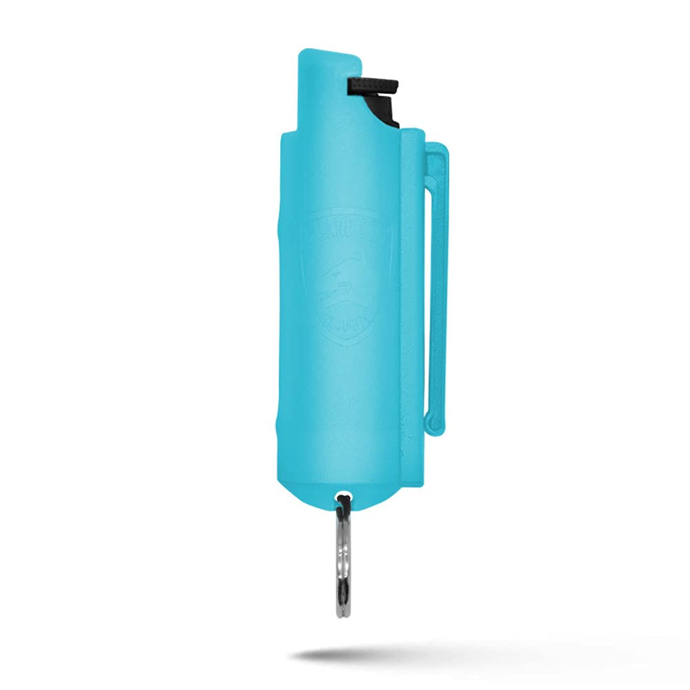 Quick Action Pepper Spray, Self Defense Spray with Belt Clip For Easy Carry & Fast Access, Maximum Police Strength OC Spray, 16-ft Range, keychain ready