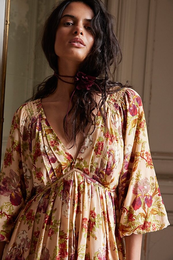 Yellow floral dress