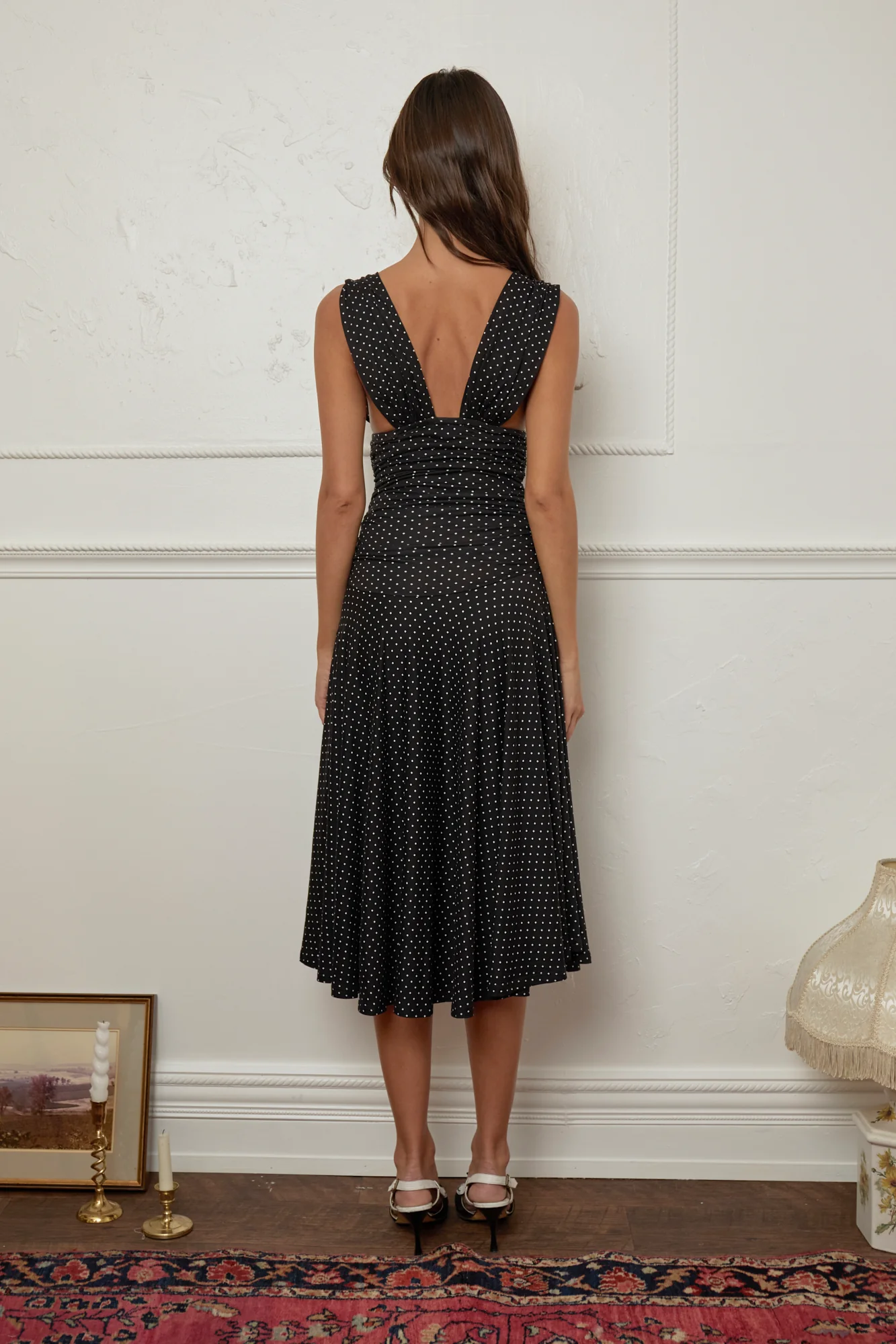 BLACK POLKA DOT DRESS