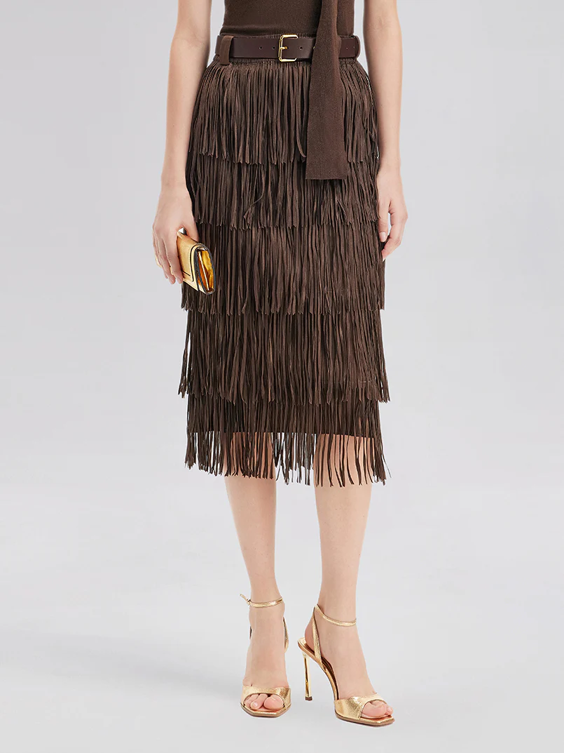 Western Knight Fringe Skirt