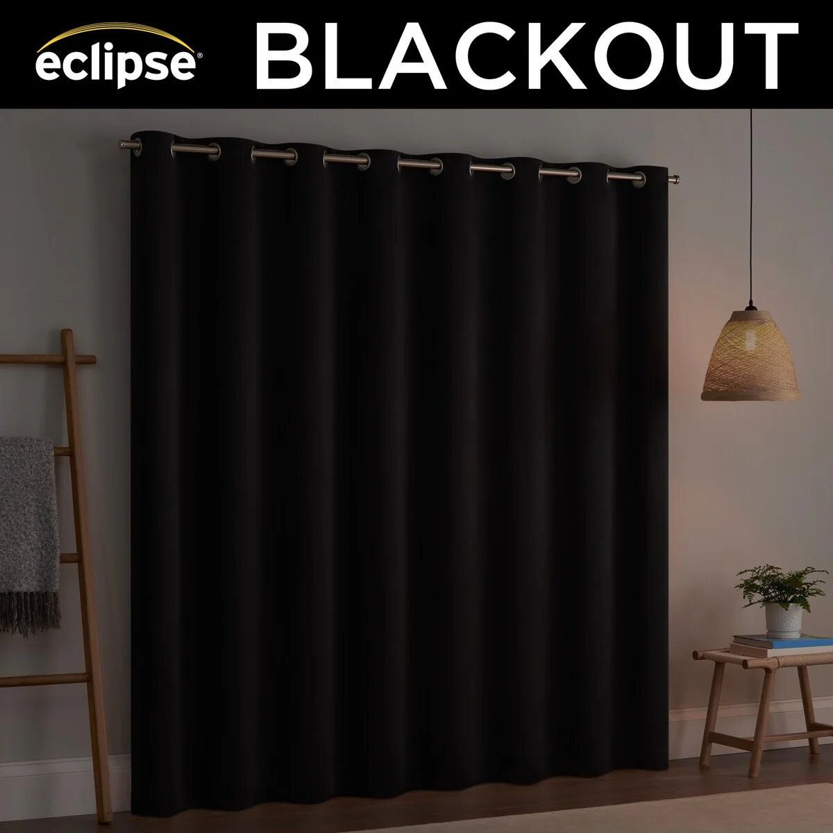 Blackout Curtains,  Grommet Extra Wide Curtains, Sliding Door Curtains 84 in x 100 in