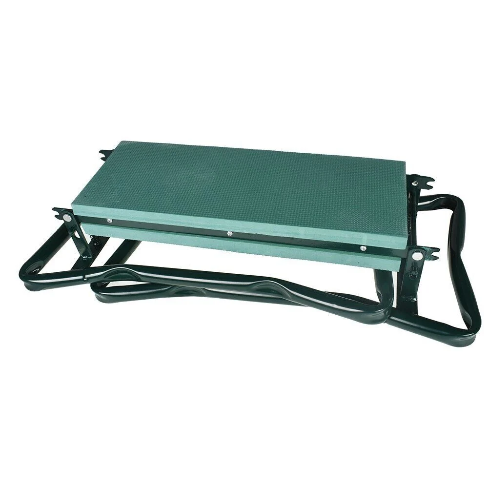 Garden Kneeler Seat with Folding Bench Pad and Tool Pouch