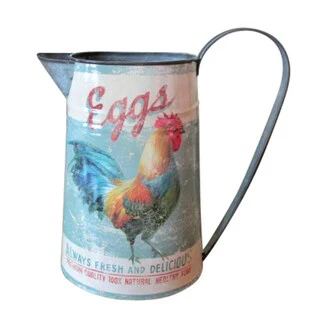 Watering Can with Rooster Pattern