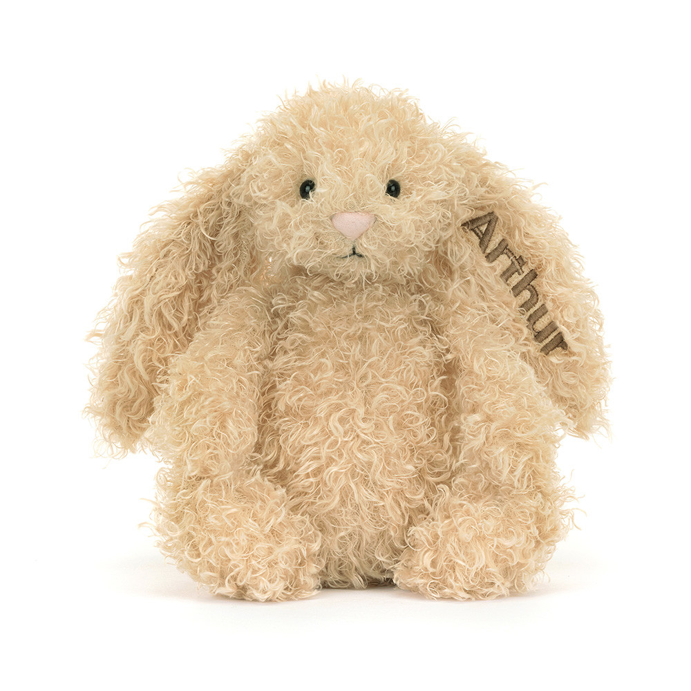 Personalised Bashful Luxe Bunny Curly Original