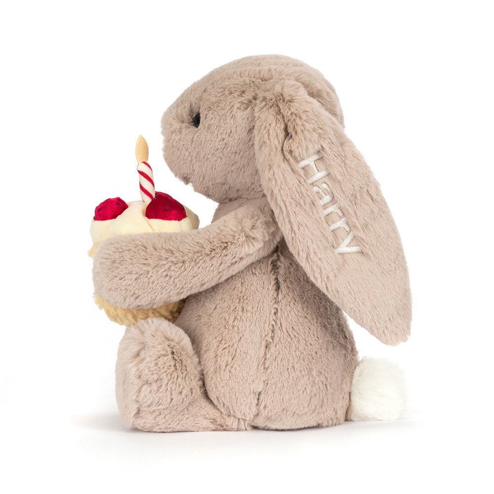 Personalised Bashful Beige Bunny 'Birthday'