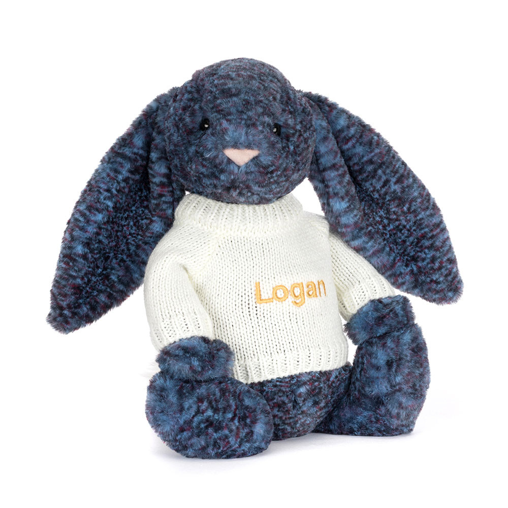Hopscone Luxe Bunny with Personalised Cream Jumper