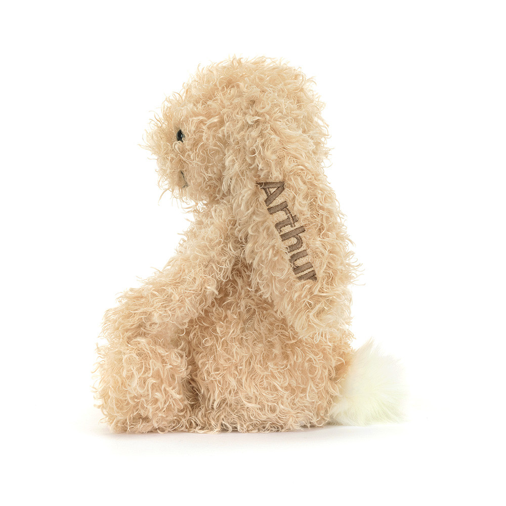 Personalised Bashful Luxe Bunny Curly Original