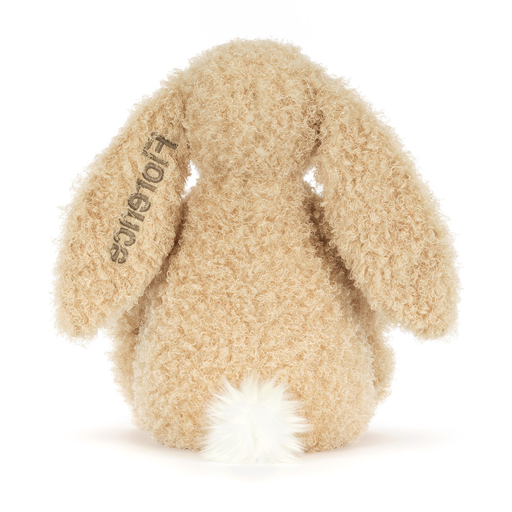 Personalised Bashful Luxe Bunny Curly Big