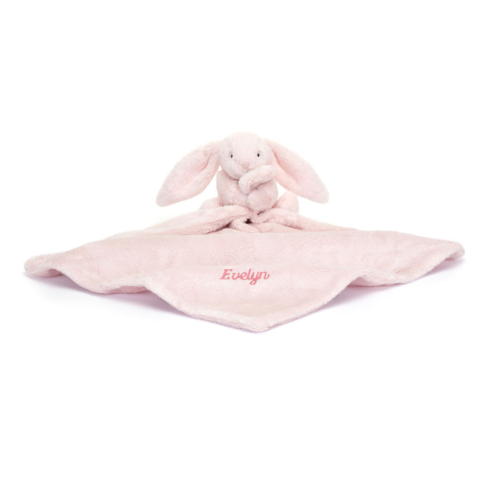 Personalised Bashful Pink Bunny Soother