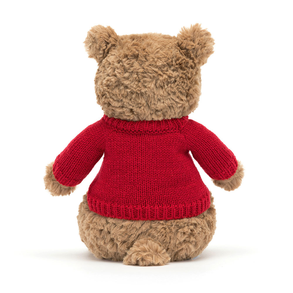 Bartholomew Bear with Personalised Red Jumper
