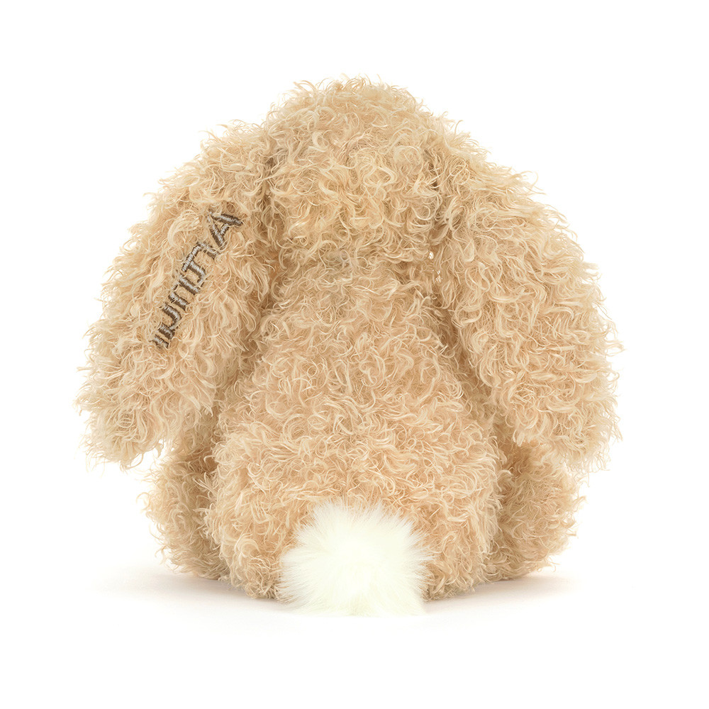 Personalised Bashful Luxe Bunny Curly Original