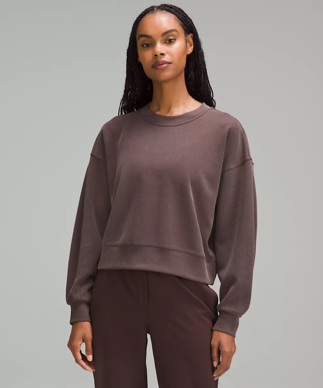 Ribbed Softstreme Perfectly Oversized Cropped Crew