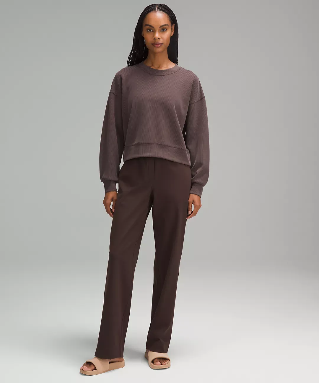 Ribbed Softstreme Perfectly Oversized Cropped Crew