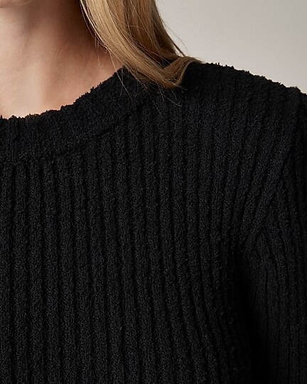 Ribbed sweater-dress-Black