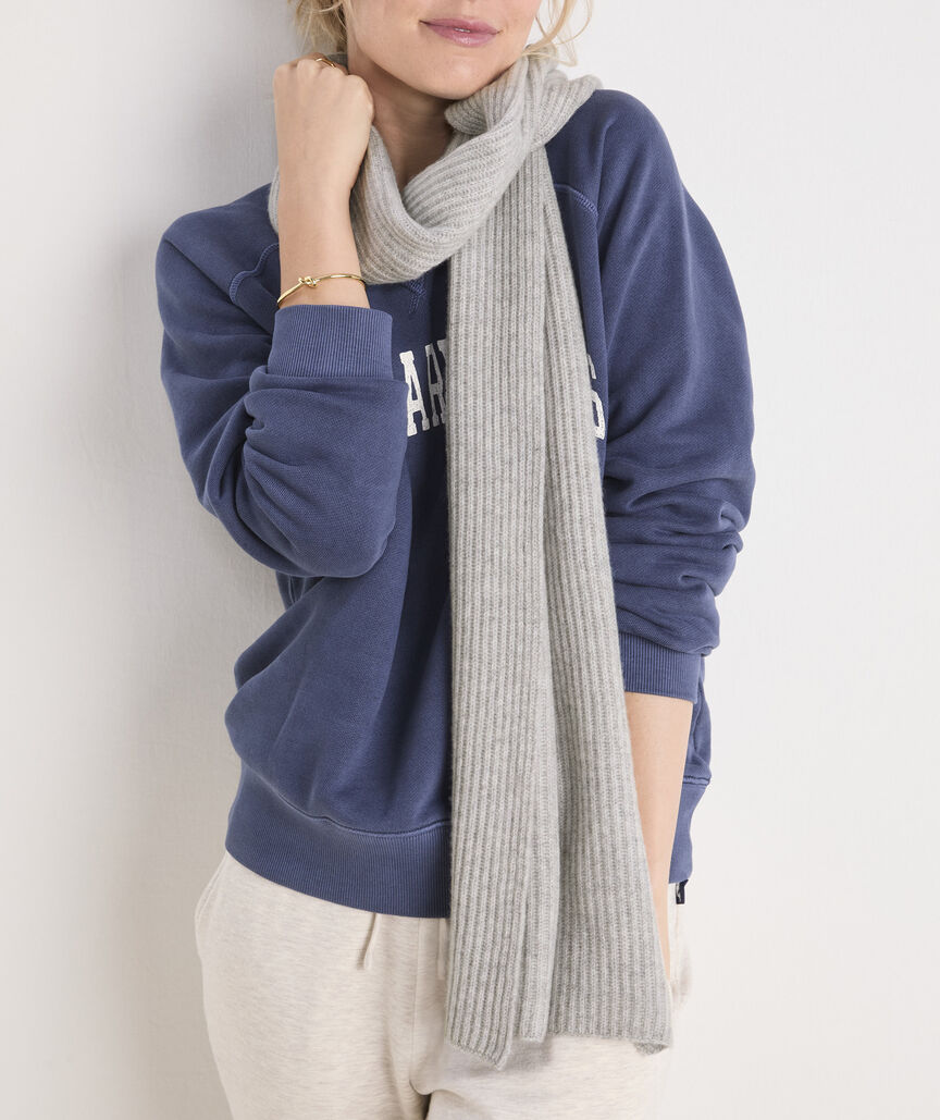 Cashmere Ribbed Scarf
