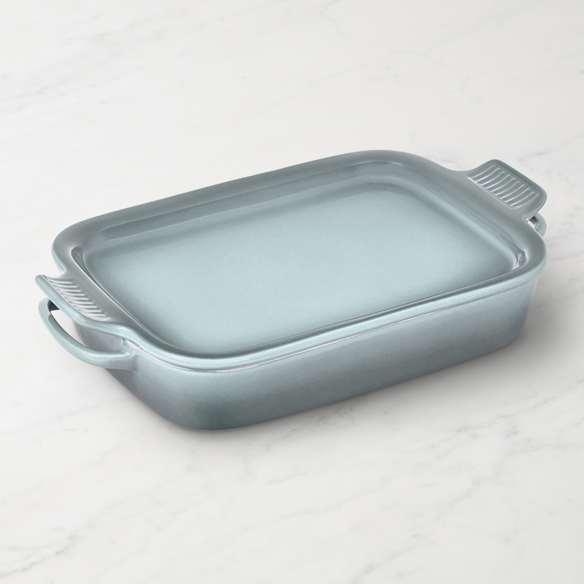 Le Creuset Stoneware Rectangular Baker with Platter Lid, 2 3/4 Qt.