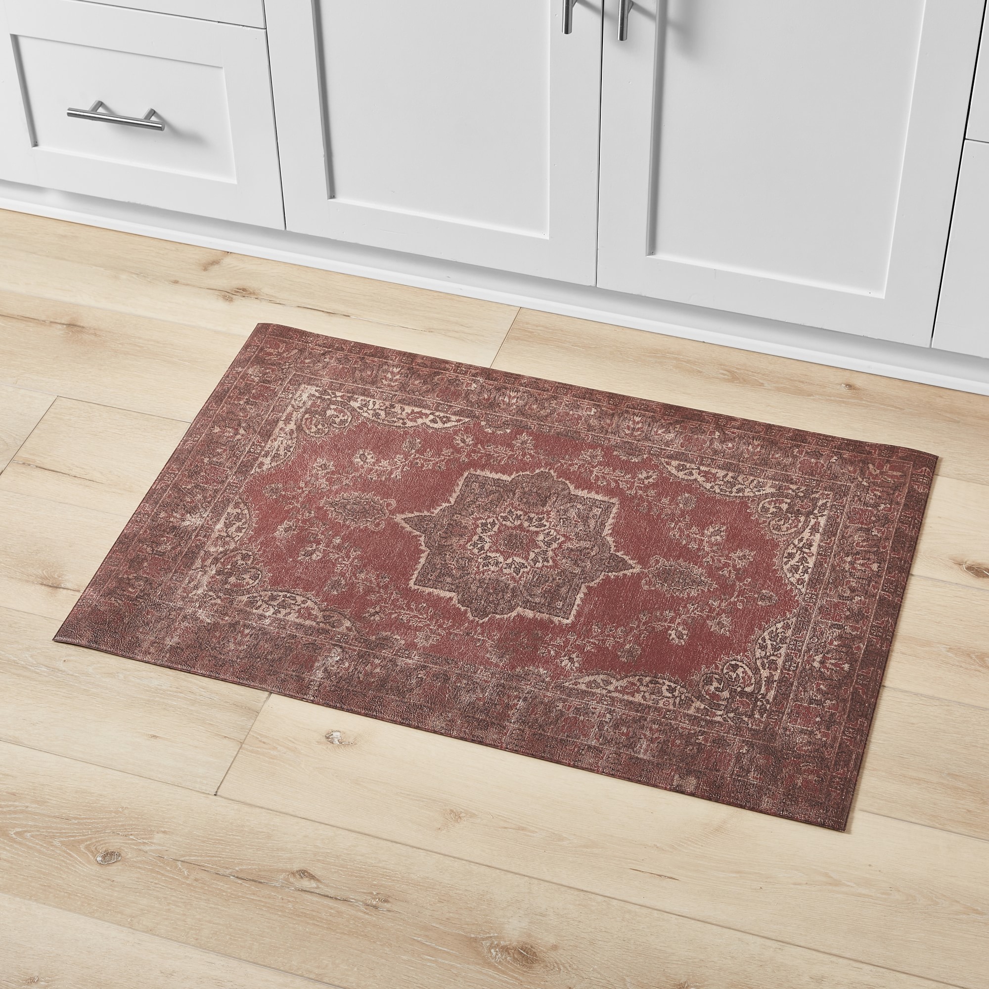 Williams Sonoma Faux Knotted Rug Comfort Mat, Red