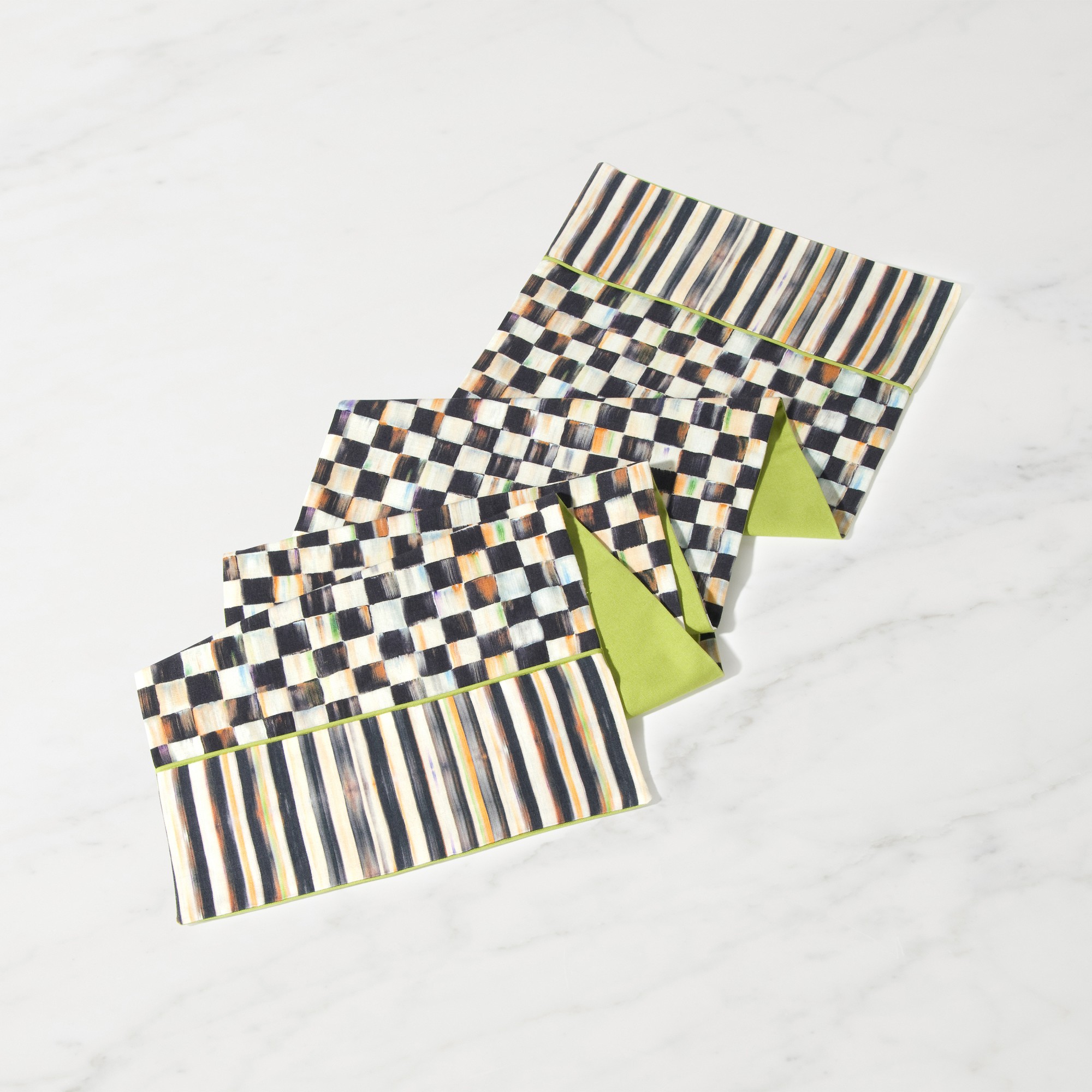 MacKenzie-Childs Courtly Check & Stripe Table Runner