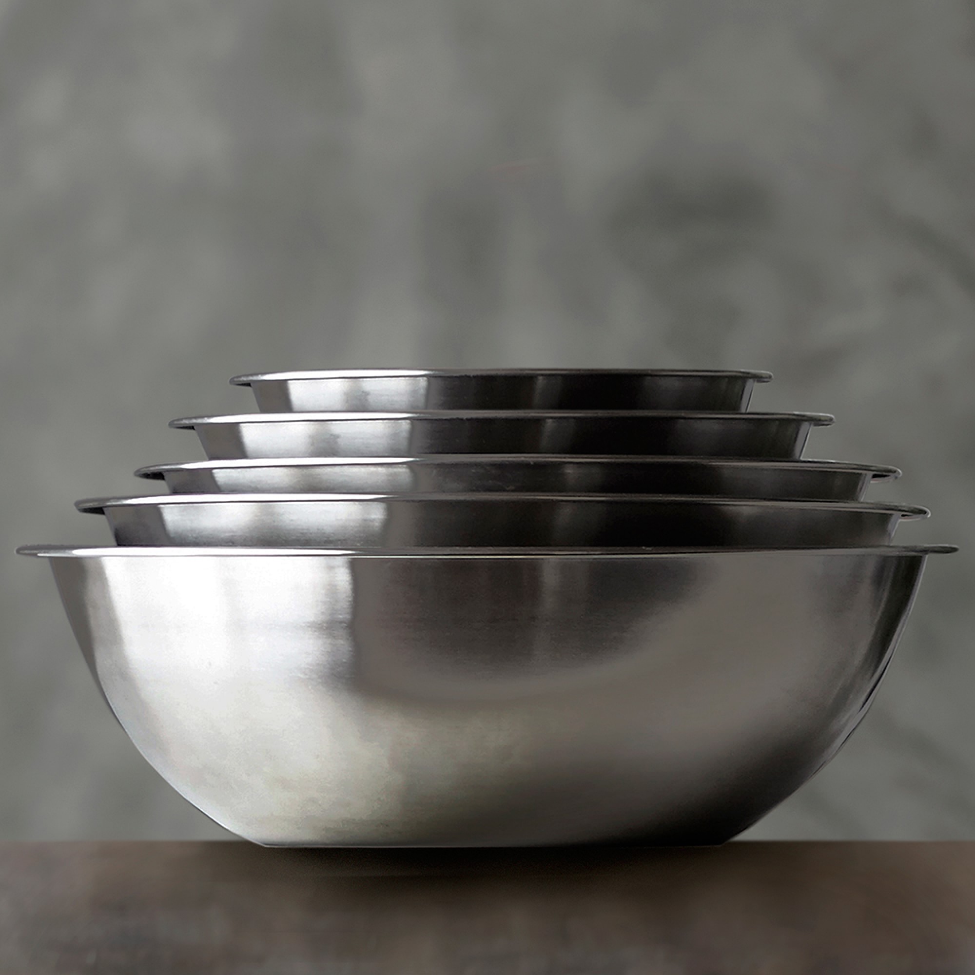 Stainless-Steel Restaurant Mixing Bowls