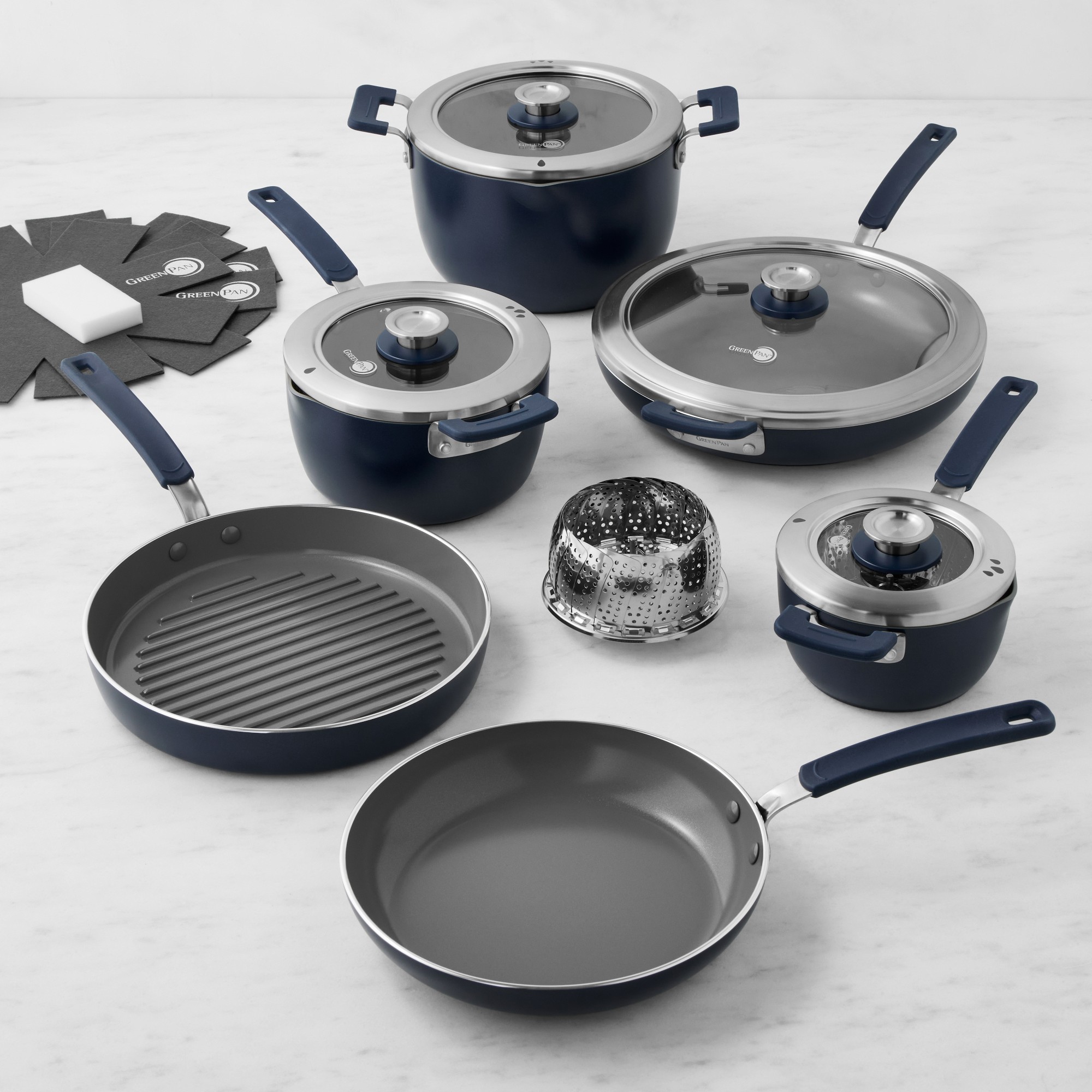 GreenPan™ Space Saving Stack Ceramic Nonstick 11-Piece Cookware Set