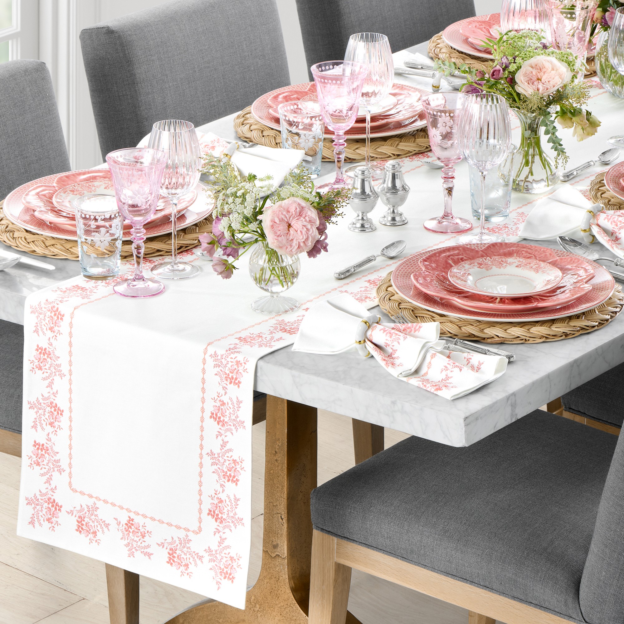 English Floral Table Runner