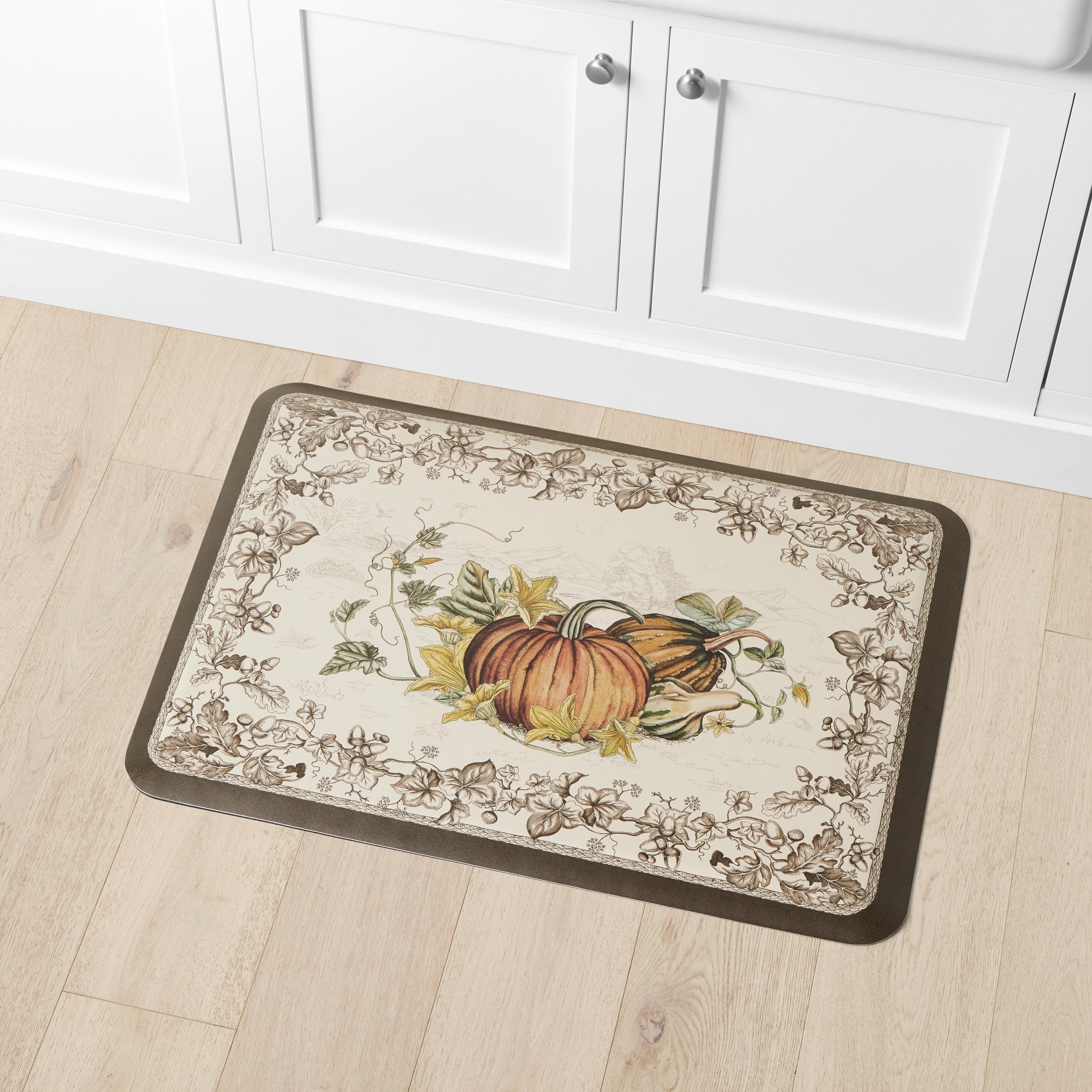 Plymouth Pumpkin Cushioned Kitchen Mat
