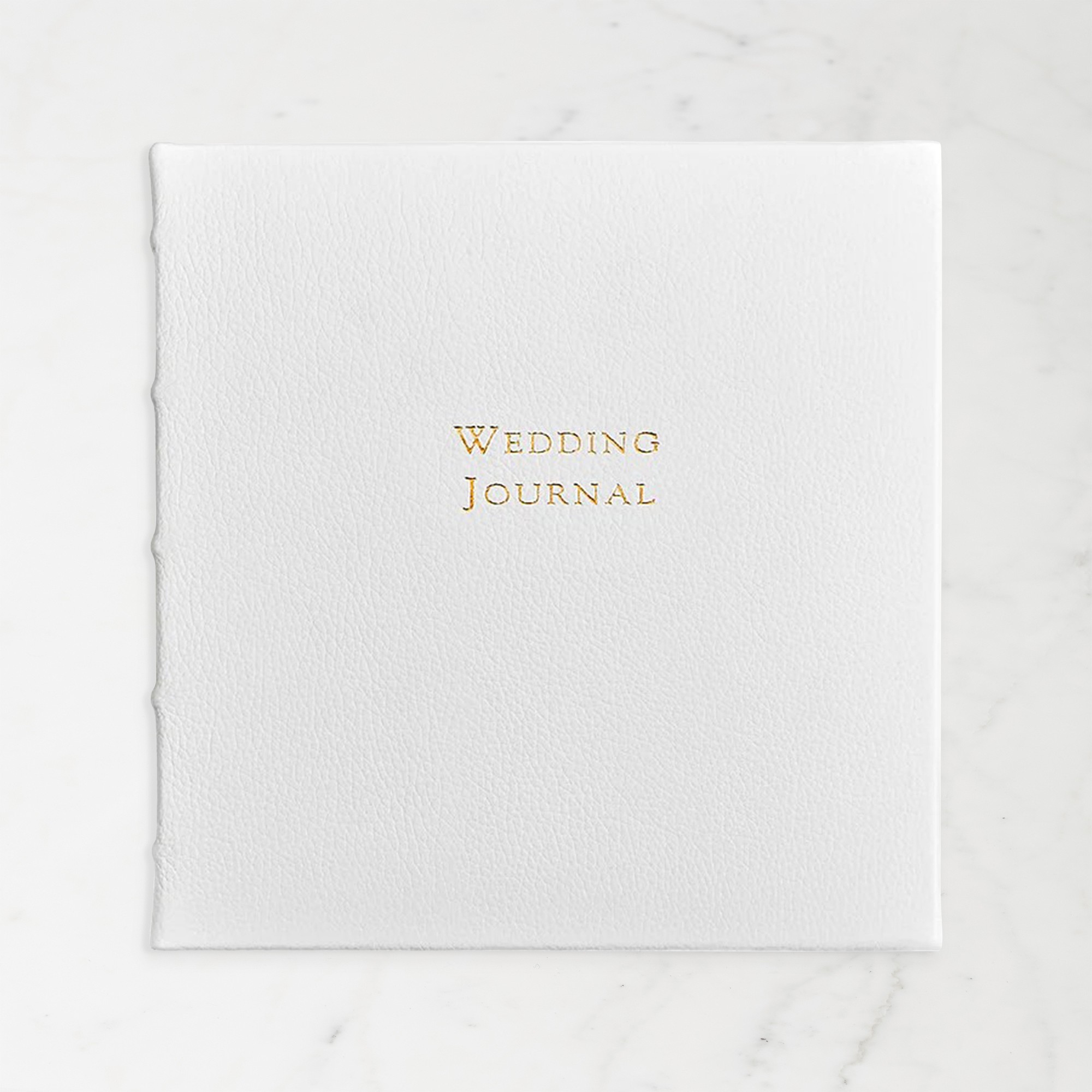 Wedding Journal with White Leather