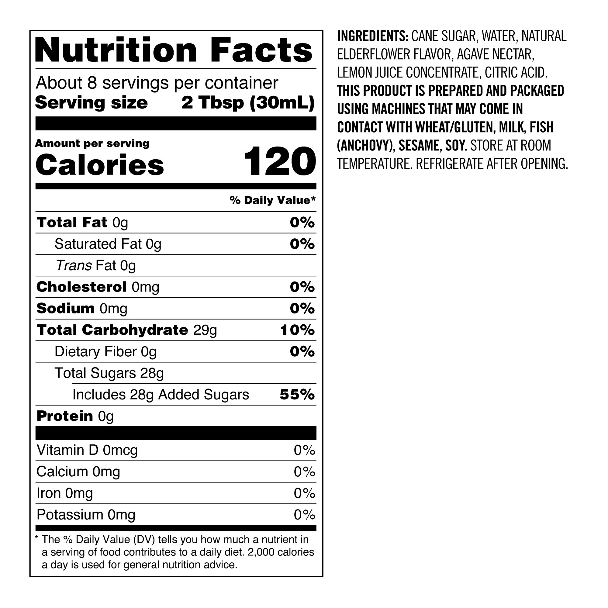 Williams Sonoma Bar Ingredients Elderflower Syrup