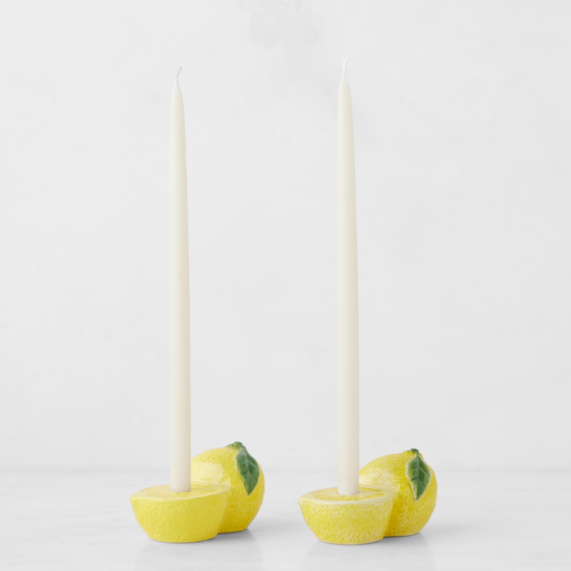 Limone Tiny Taper Holders, Set of 2