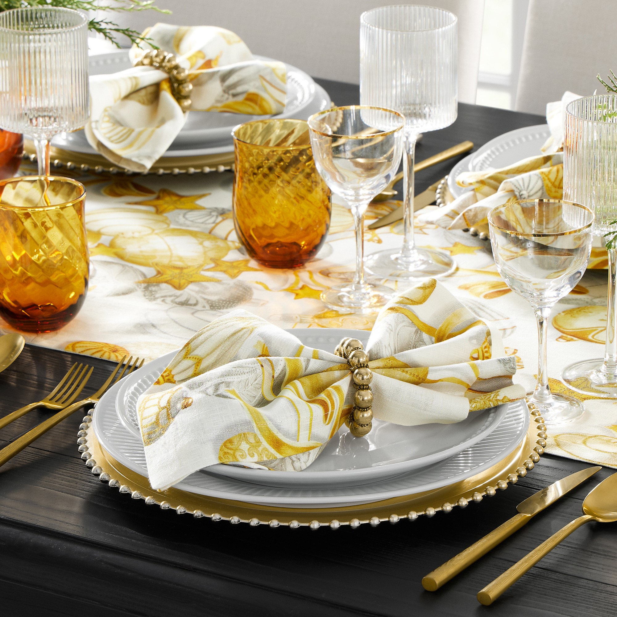 Gold Ornament Table Runner