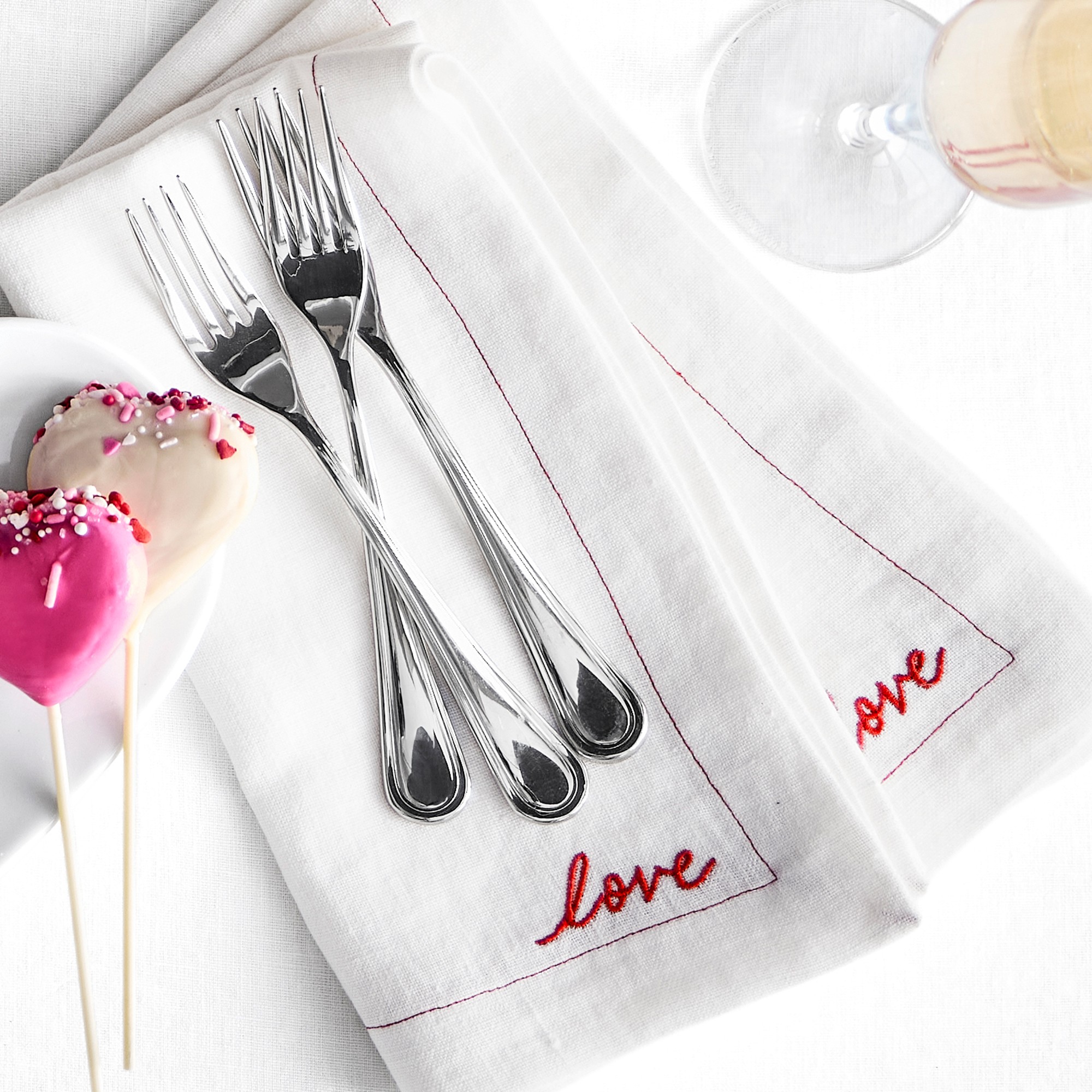 Valentine's Day Sentiment Napkins, Set of 4